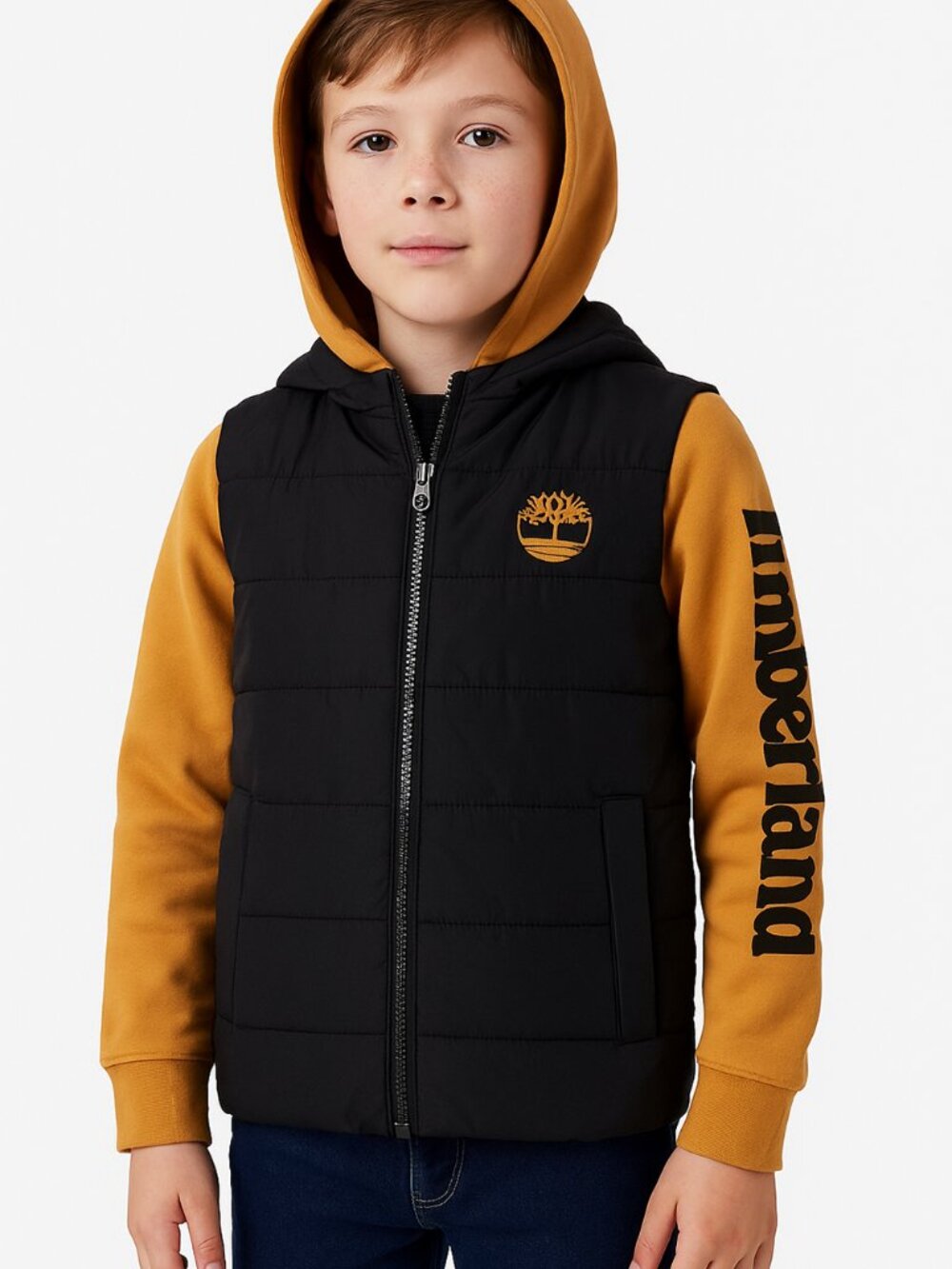 Timberland Boys Jacket Insulated Hoodie Puffer Coat Size M (10-12) - Picture 6 of 7